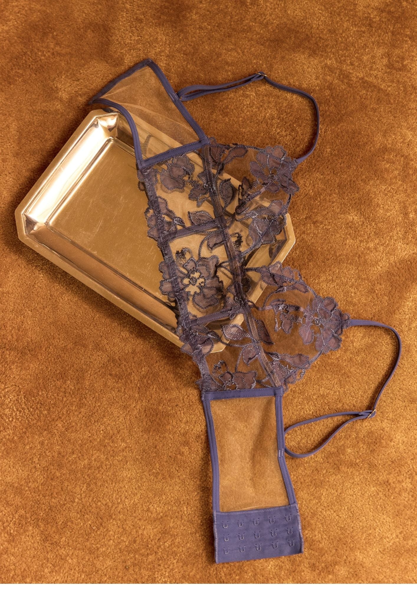 Soutien-gorge bustier triangle GAÏA | Bleu denim - Image 6